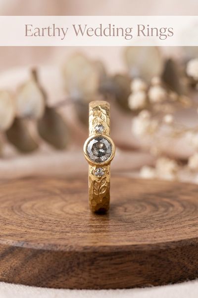 earthy wedding rings