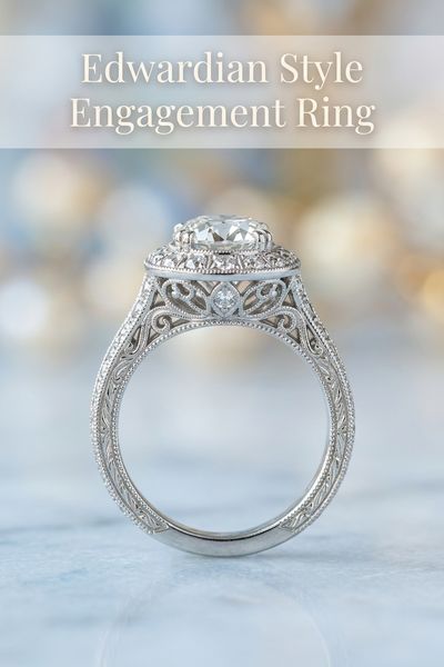 edwardian style engagement ring
