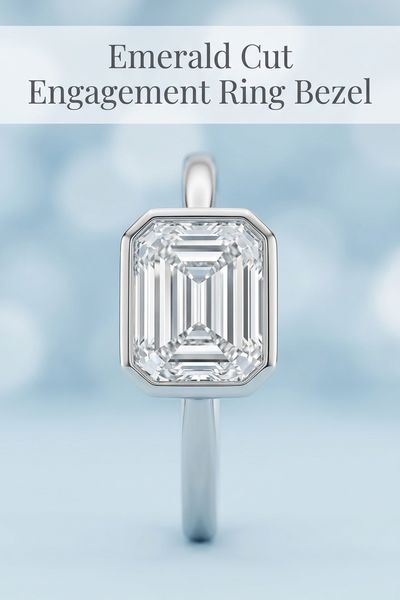 emerald cut engagement ring bezel