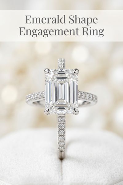 emerald shape engagement ring