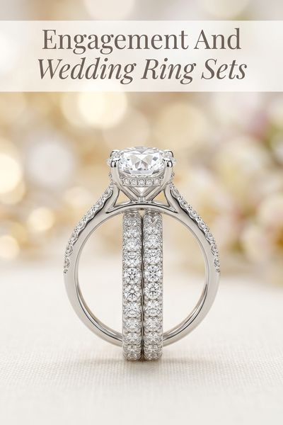 engagement and wedding ring sets