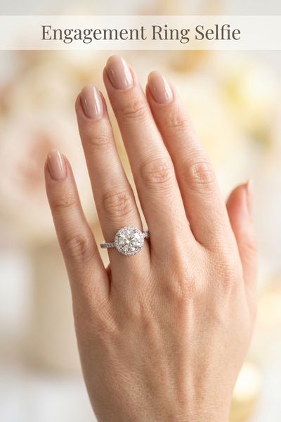 engagement ring selfie