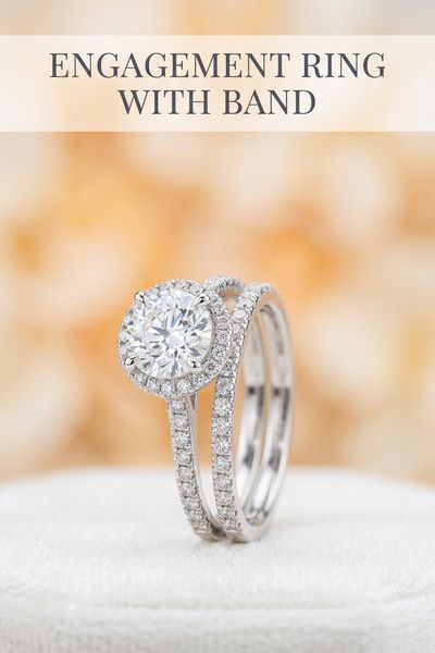 engagement ring with band