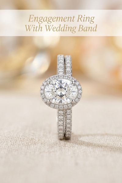 engagement ring with wedding band