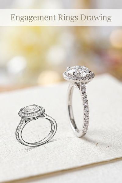 engagement rings drawing