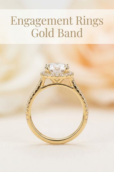 engagement rings gold band