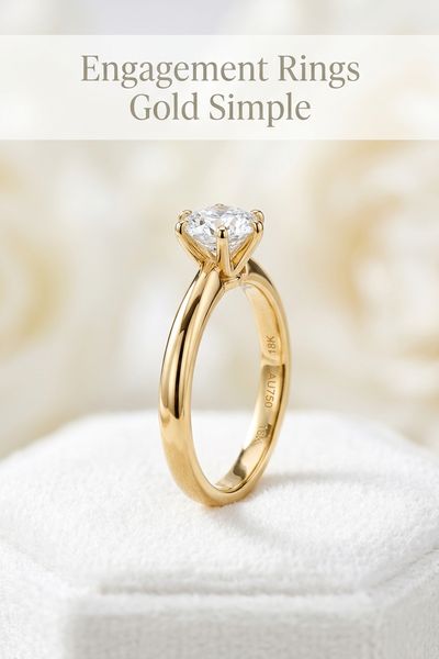 engagement rings gold simple