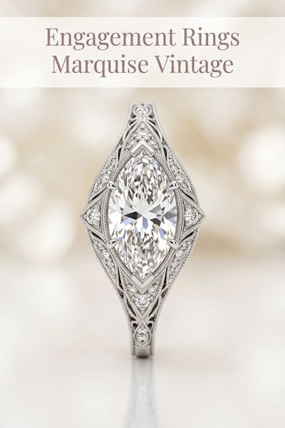 engagement rings marquise vintage