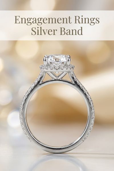 engagement rings silver band