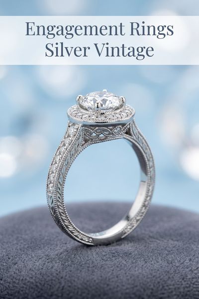 engagement rings silver vintage