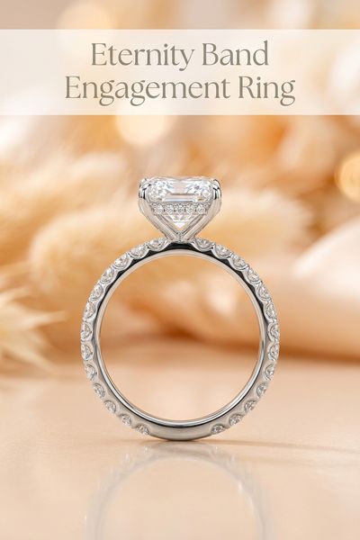 eternity band engagement ring