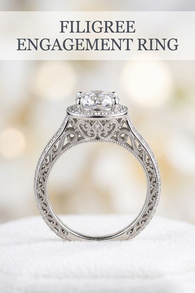 filigree engagement ring