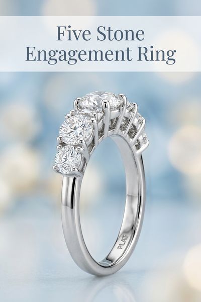 five stone engagement ring