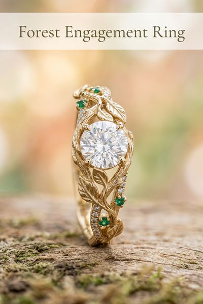 forest engagement ring