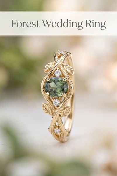 forest wedding ring