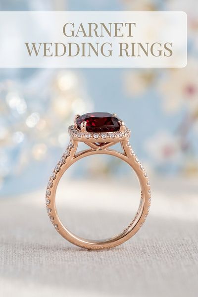 garnet wedding rings