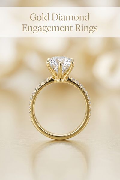 gold diamond engagement rings