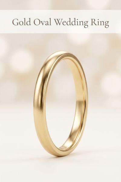 gold oval wedding ring