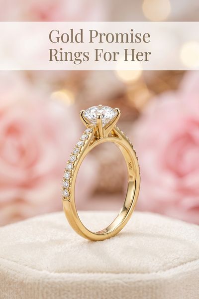 gold promise rings for her