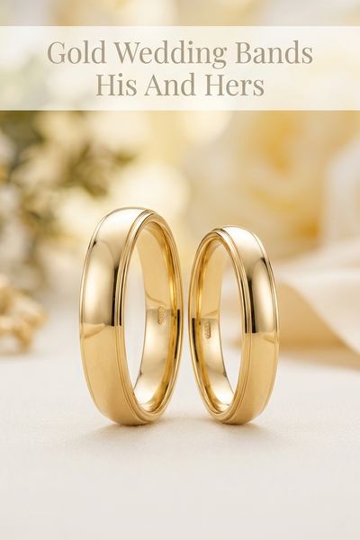 gold wedding bands his and hers