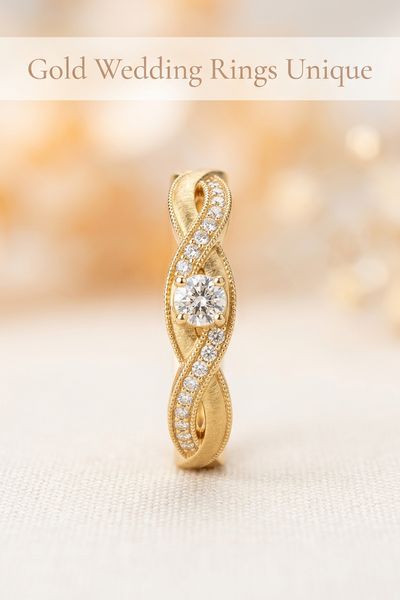 gold wedding rings unique