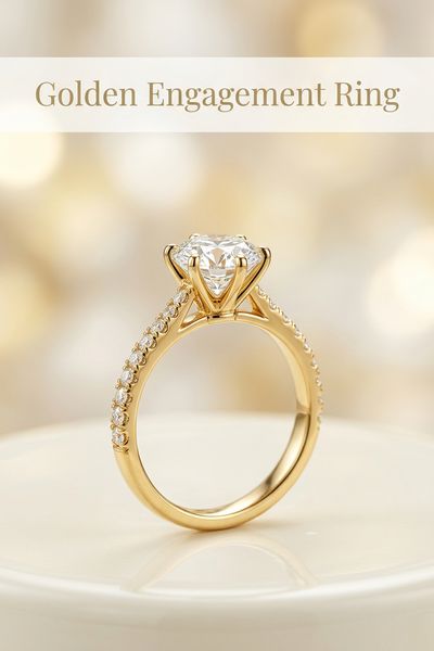 golden engagement ring