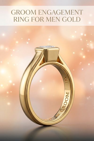 groom engagement ring for men gold