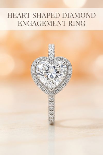 heart shaped diamond engagement ring