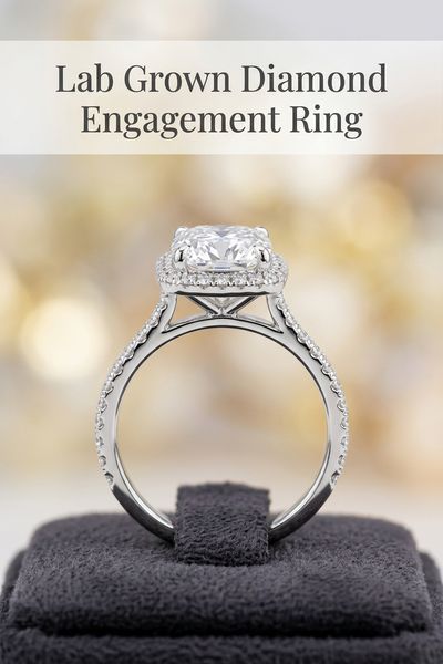 lab grown diamond engagement ring