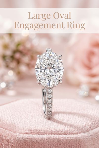 large oval engagement ring