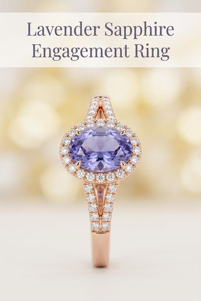 lavender sapphire engagement ring