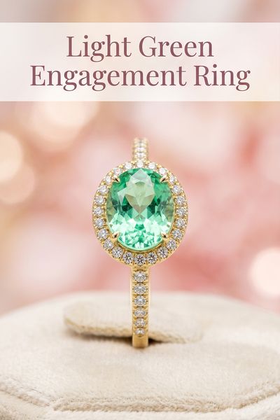 light green engagement ring