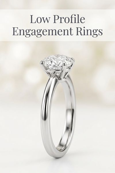 low profile engagement rings