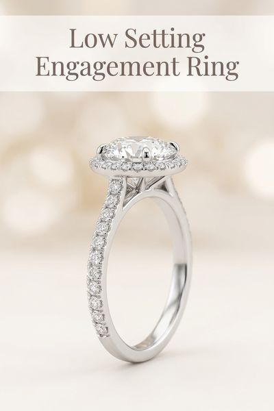 low setting engagement ring