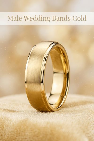 male wedding bands gold