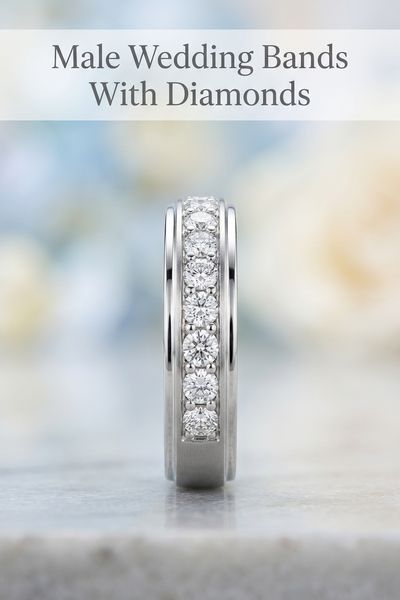 male wedding bands with diamonds