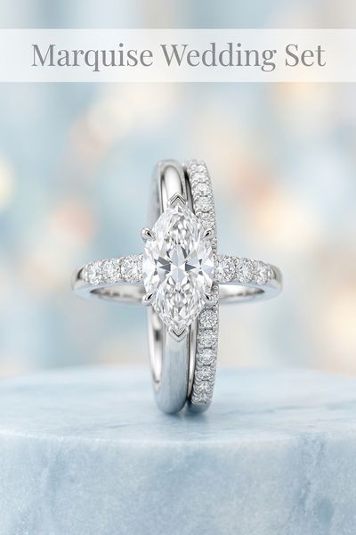 marquise wedding set