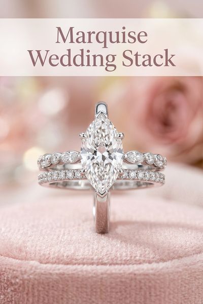 marquise wedding stack