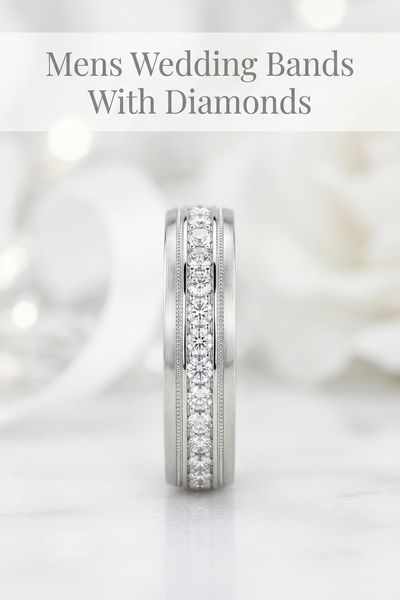 mens wedding bands with diamonds
