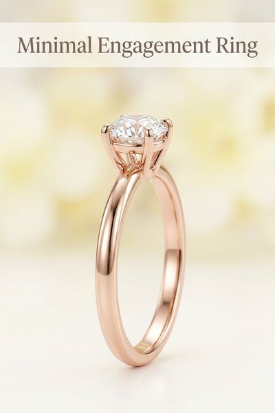 minimal engagement ring