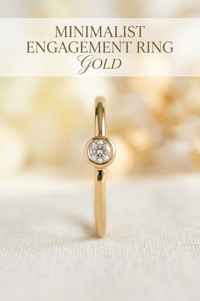minimalist engagement ring gold