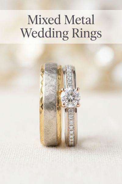 mixed metal wedding rings