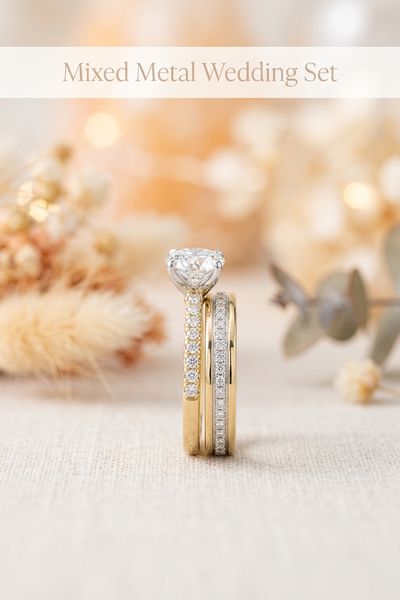 mixed metal wedding set
