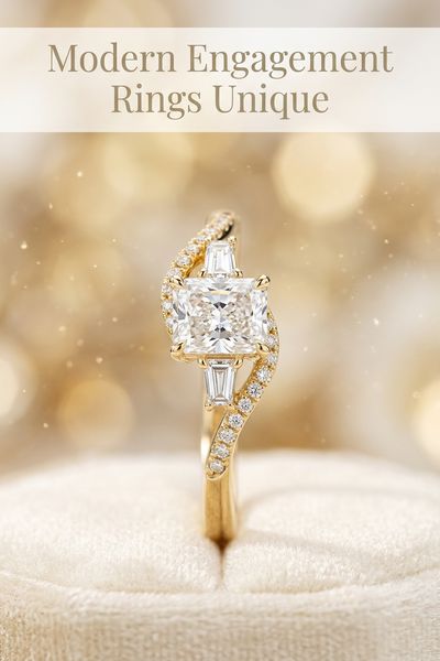 modern engagement rings unique