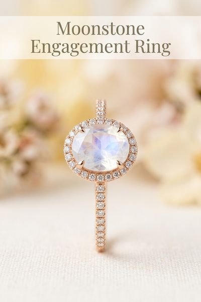 moonstone engagement ring