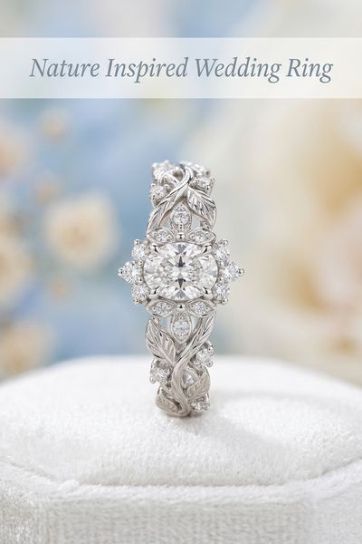 nature inspired wedding ring