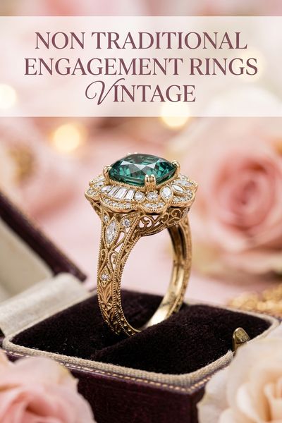 non traditional engagement rings vintage