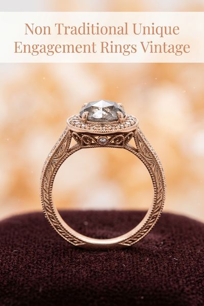 non traditional unique engagement rings vintage