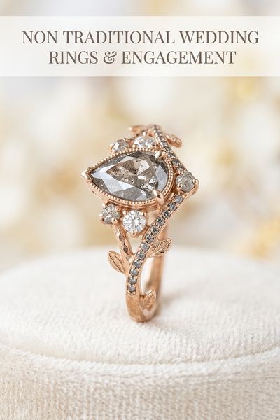 non traditional wedding rings engagement