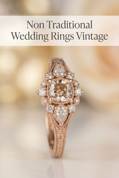 non traditional wedding rings vintage